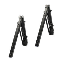 Accessoires pour tabouret pliant compatibles avec chaise, support en acier laminé à froid noir (1 paire) pour changer de chaussures