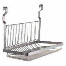 Stainless Steel Wall Mounted Foldable Dish Drying Rack With Drain Board