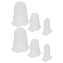 Set van 6 siliconen beschermkapjes voor spuitmondjes, compatibel met Wilton spuitmondjes, beschermt tegen krassen.