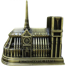 Metalowy model rzemieślniczy Słynny budynek Stop Dekoracja domowa Złoty 11x5x10cm