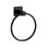 Stainless Steel Towel Ring, Spray Black Finish, Rust Resistant, 5kg Load Capacity 1