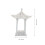 2St Octagonaal Tuinpaviljoen Model Micro Landschap Accessoire Wit 1