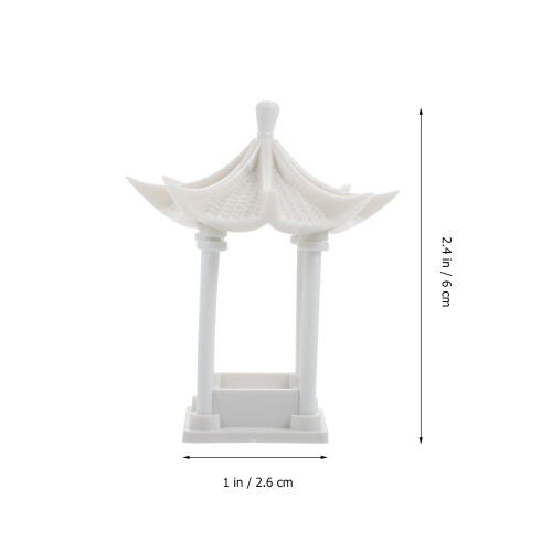 2St Octagonaal Tuinpaviljoen Model Micro Landschap Accessoire Wit
