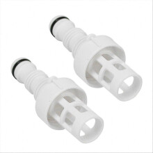 Zwembadafvoeradapter compatibel met Intex-zwembaden voor aansluiting op tuinslang, 2 stuks, wit