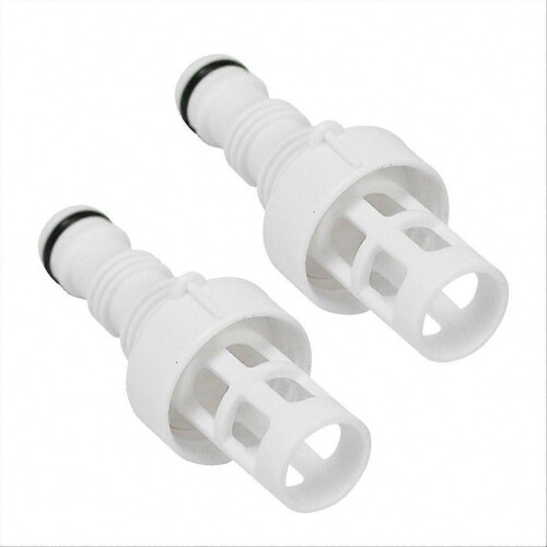 Swimming Pool Drain Adapter Compatible with Intex Pools for Garden Hose Connection, 2-Pack, White
