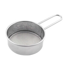 Hand-held Fine Mesh Sieve for Flour and Broth, Stainless Steel Kitchen Strainer Sifter Tool