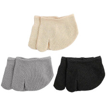 Half Palm Socks for Women, Heelless Toe Socks, Lightweight Cotton for Casual Wear, Assorted Grey & Black, 3 Pairs