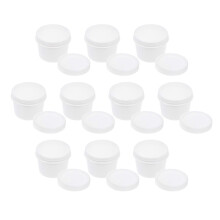 10Pcs 100g Ice Cream Freezer Storage Containers with Lids, Dessert Yogurt Cups Set, Leakproof Stackable