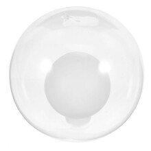 Paralume a globo in vetro per lampada a sospensione, in vetro bianco lucido, di ricambio per plafoniere, compatibile con lampadine G9.