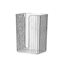 Organizador de papel higiénico de pared para cocina y baño, caja de almacenamiento translúcida con diseño de boca ancha.