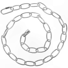 Chandelier Chain Silver Metal 1 Set 100cm for Hanging Lamp Bedroom Decor