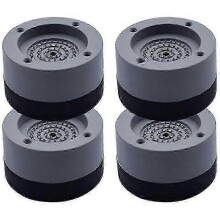 Trillingsdempende voetjes voor wasmachines, 4 stuks, grijs, geschikt voor de meeste voorlader- en bovenladermodellen.