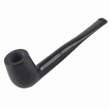 Pipa de fumar artesanal de madera de ébano con diseño texturizado, ideal para regalar.