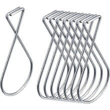 Packung mit 100 achtförmigen Federstahl-Deckenhaken für abgehängte Deckenplatten, Tragkraft 5 kg