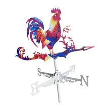 Girouette en fer en forme de coq pour toit-terrasse ou jardin extérieur, indicateur de direction du vent