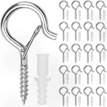 Robuste Schraubhaken, 20er-Pack mit Sicherheitsverschluss zum Aufhängen von Pflanzen und Lichterketten