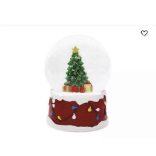 Christmas Tree Musical Snow Globe with Multicolor Glass Design