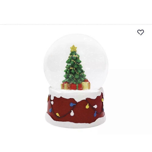 Christmas Tree Musical Snow Globe with Multicolor Glass Design