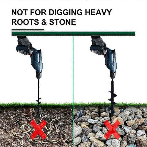 Garden Auger Drill Bit for Planting Bulbs, Flowers, Vegetables, Post Hole Digging 2