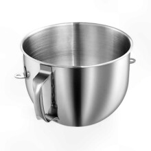 7QT Mixing Bowl Compatible with KitchenAid Tilt-Head Mixer, Stainless Steel with Handles