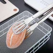Stainless Steel Food Tongs, Slotted BBQ Kitchen Tongs for Cooking and Grilling