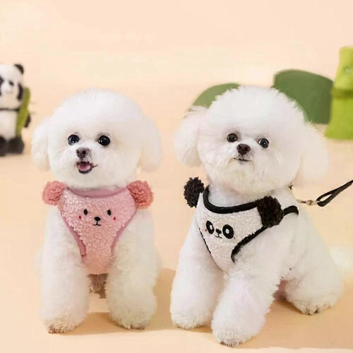 Adjustable Vest Dog Harness and Leash Set, Soft Mesh, Double Ring, Sizes S-XL