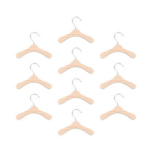 10 Pet Clothes Rack Hangers Wooden Display Holder for Doll Suits Jewelry 22cm