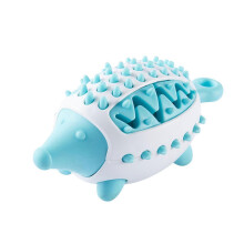 Balle distributrice de friandises pour chien, jouet à mâcher anti-fuite pour chiens de petite et moyenne taille, en TPR, bleu