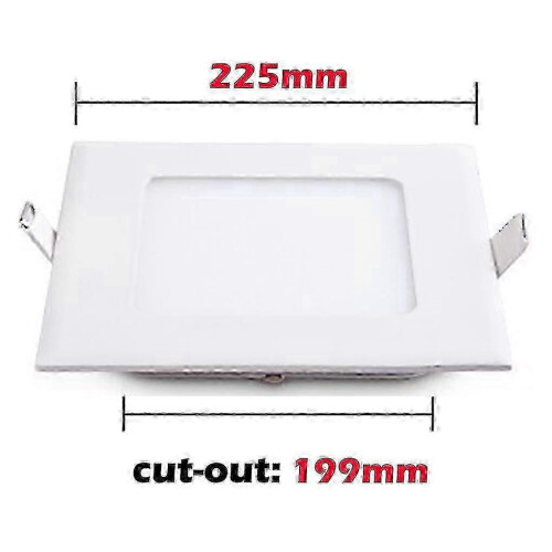 18W Recessed Square LED Panel Light Cool White Downlight for AC 85-265V 6000K 1
