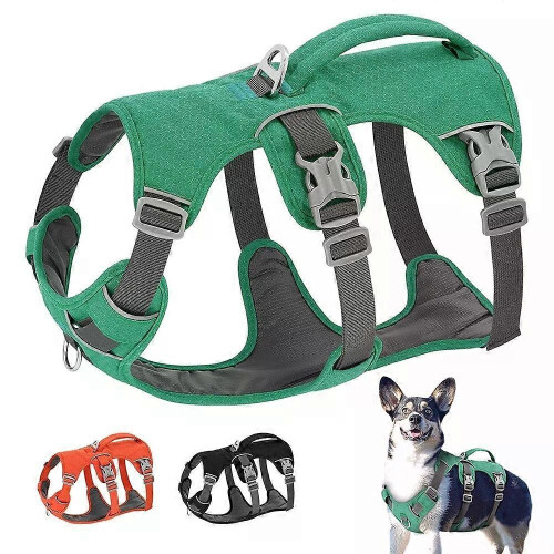 Escape Proof Dog Harness with Handle and Reflective Strips for Small Medium Large Dogs