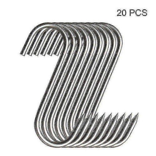 Stainless Steel Meat Hooks 20 Pcs with Sharp Tip for Butcher Shop Kitchen