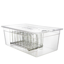 Sous Vide Container 26 Quart with Lid and Stainless Steel Rack for Batch Cooking, Compatible with Anova Joule Immersion Circulator