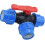 50mm 3-Way Ball Valve for PE PVC Pipe Quick Connect Switch 1