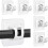 Self Adhesive Curtain Rod Bracket, No Drill Adjustable Holder for Curtain Pole, 6-Pack White 1
