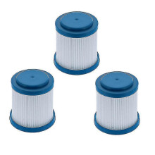 Filtro para aspiradora compatible con Black and Decker, repuesto original, paquete de 3 unidades VPF20-3PK, azul y blanco.