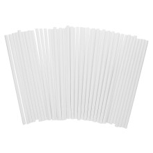 Papieren suikerspinstokjes, 50 stuks, geschikt voor suikerspinmachines, stevig, wit, wegwerpbaar.