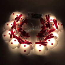 Snowman LED Light String 10 Lights 1.65m Warm White Waterproof for Indoor Outdoor Christmas Decoration