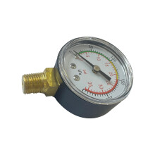 Manometer für Pool-Sandfilter, kompatibel mit Hayward Pentair, 0–35 PSI, Gehäuse aus ABS-Metall