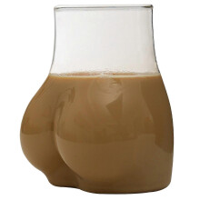 Butt Shaped Glass Tumbler 450ml Anatomical Design for Beer Cocktails Coffee