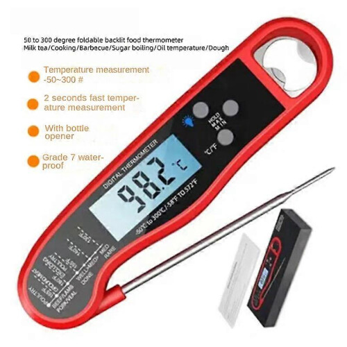 Water Thermometer Foldable Kitchen Barbecue Baking with Backlight