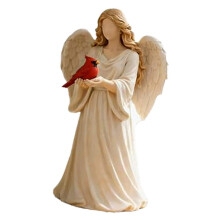 Figurka Anioła Redbird, upamiętniająca śmierć bliskiej osoby, ozdoba z żywicy do domu