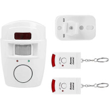Infrared Alarm Wireless with Double Remote Control PIR Motion Detector 105dB Security for Home Garage