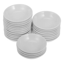Soy Sauce Dishes 24Pcs, White Porcelain Small Dipping Bowls for Hot Pot & Condiments