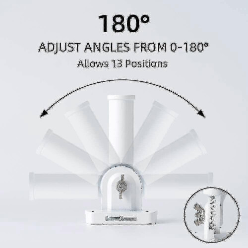 Flagpole Bracket, 1 Inch Aluminum Adjustable Angle Mounting Bracket 2