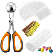 Cake-Pop-Sticks-Set, 100 Papierstäbchen, 100 durchsichtige Beutel, 100 Verschlussbänder, kompatibel mit Lutschern
