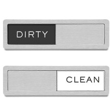 Letrero magnético para lavavajillas (limpio/sucio), tablero de aluminio y plástico para puerta magnética, indicador claro.