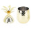 Ananasbecher mit Deckel, 500 ml, Edelstahl, Gold, 19,5 cm 1