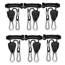 Ganci a cricchetto regolabili 1/8 pollice, 6 pezzi, 75 libbre, per lampade da coltivazione e ventilatori