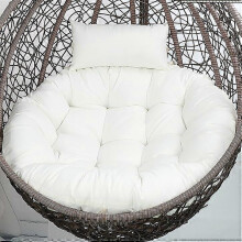 Cojín de repuesto para silla colgante tipo huevo con almohada, tejido de gamuza grueso y transpirable, rojo, 110 cm.