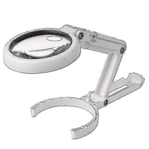 Handheld Desktop Magnifier with 8 LED Lights, USB and Battery Powered, Acrylic Lens